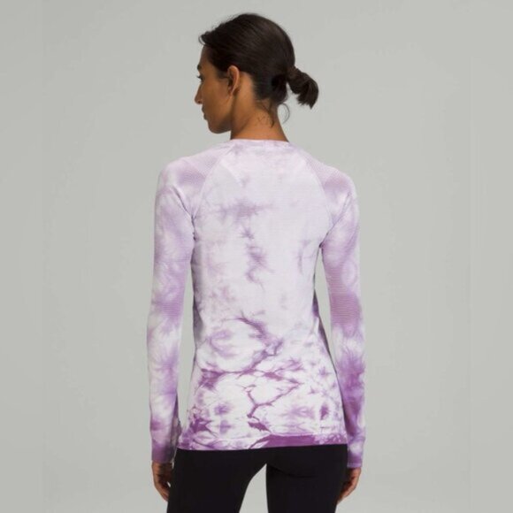 Lululemon Swiftly Tech Long Sleeve Shirt 2.0Shibori Stripe Wisteria Purple - Picture 2 of 5